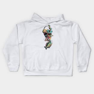 grim reaper fishing Kids Hoodie